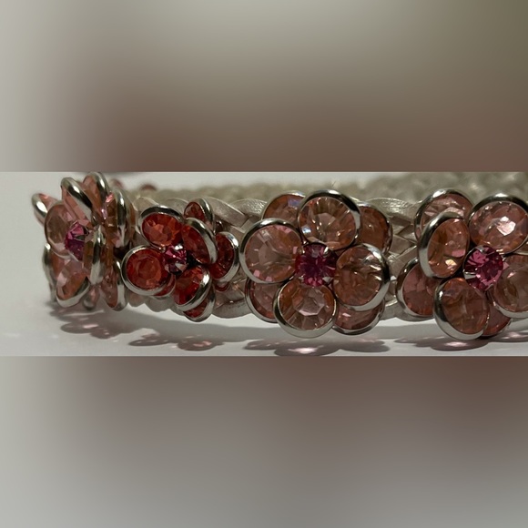 PINK SWAROVSKI CHOKER NECKLACE - Picture 3 of 6